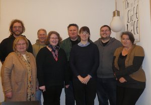 v.l.: Christian Nürnberger, Elisabeth Frisch, Markus Hertwig, Elke Söllner, Walter Ried, Vera Luchscheider, Julius Hopf, Kerstin Wolfrum